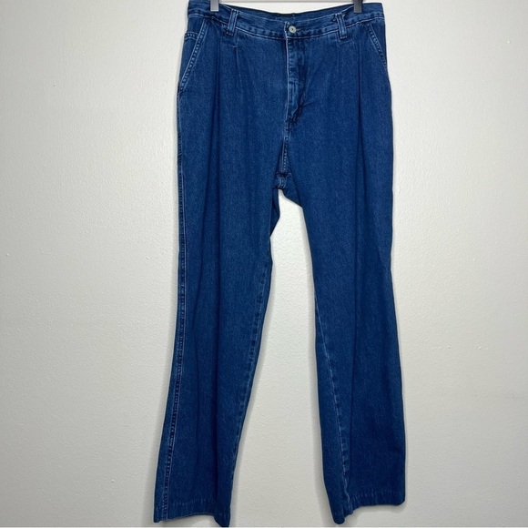 VTG Wrangler Casual Women Jeans High Rise Western Wide Leg Straight Mom‎ Boho - Picture 1 of 9